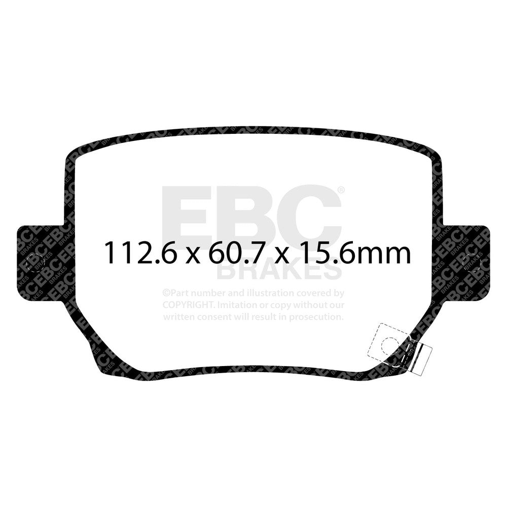 EBC Yellowstuff Brake Pads 113mm x 61mm DP42419R - Rear