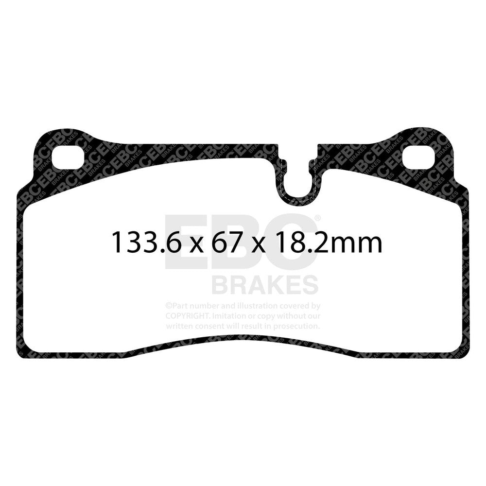 EBC Bluestuff NDX Brake Pads 133.6mm x 67mm DP52425NDX - Rear
