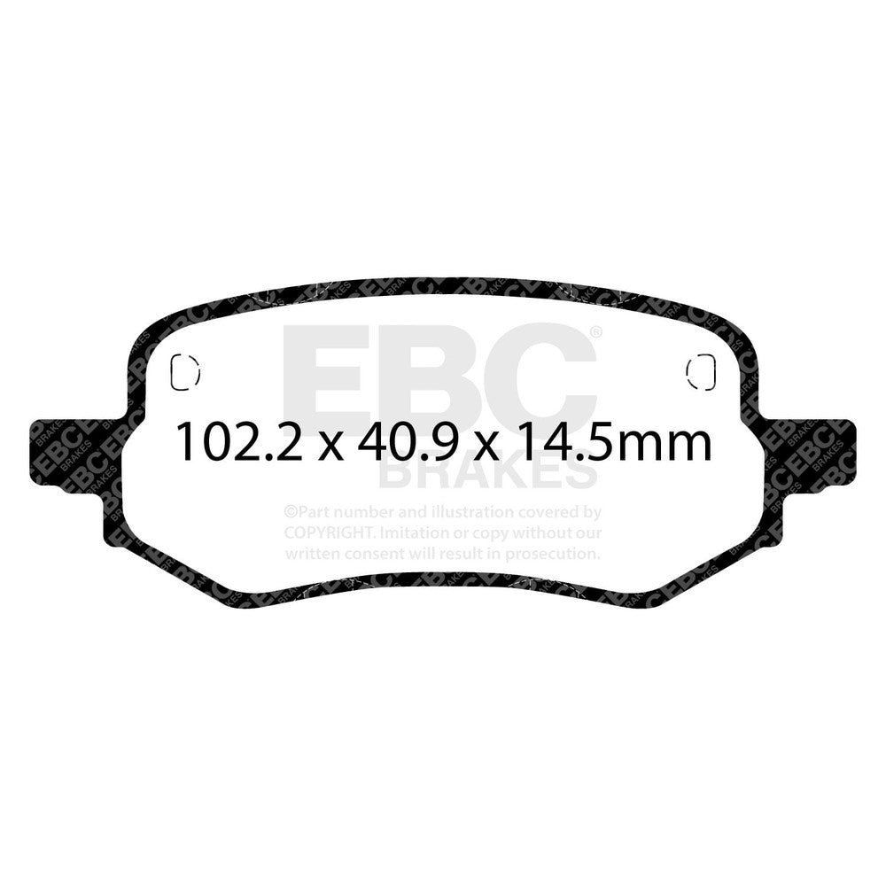EBC Yellowstuff Brake Pads 102mm x 41mm DP42432R - Rear