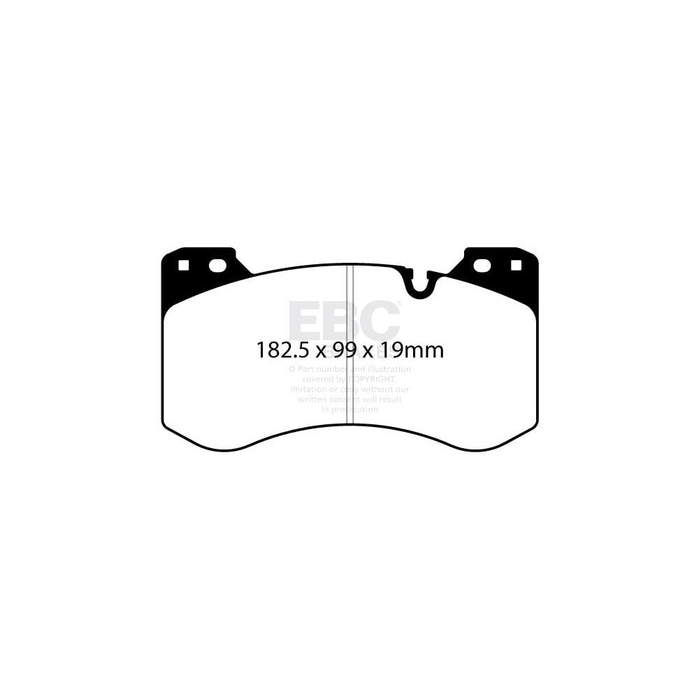 EBC Redstuff Brake Pads 182.5mm x 99mm DP32454C - Front
