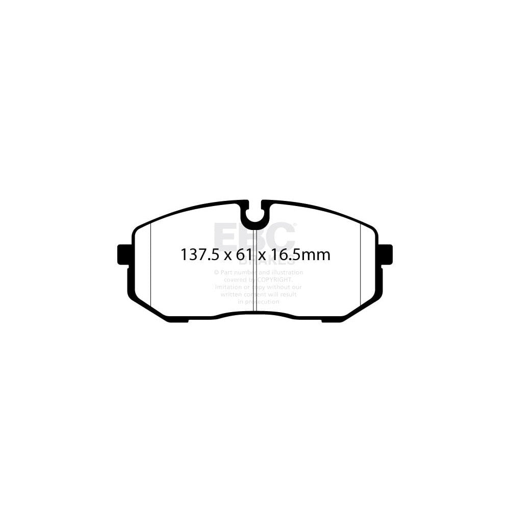EBC Bluestuff NDX Brake Pads 137.5mm x 61.6mm DP52500NDX - Front