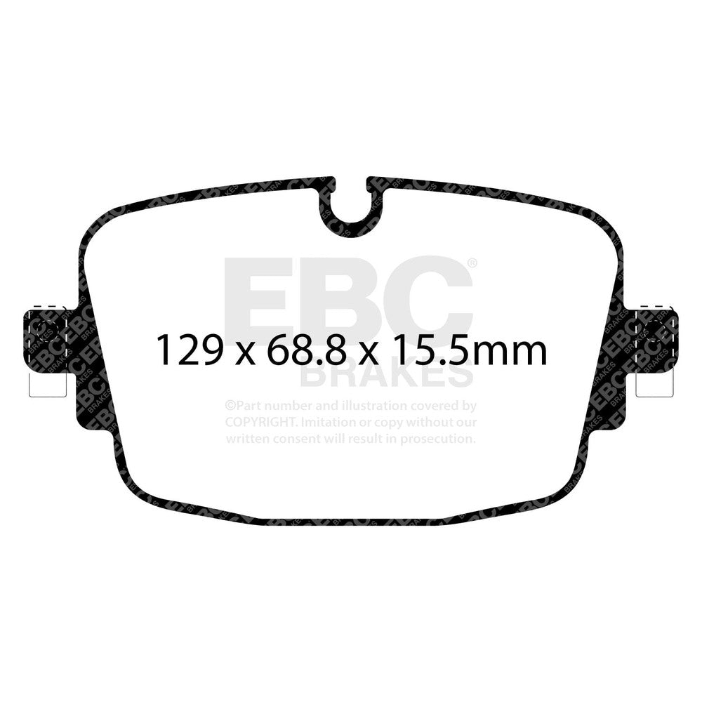 EBC RP-X Brake Pads 129mm x 68.8mm DP82516RP1 - Rear