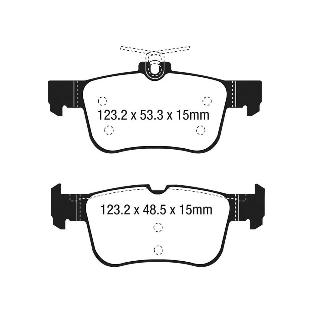 EBC Ultimax Brake Pads 123.2mm x 48.5mm DPX3047 - Rear