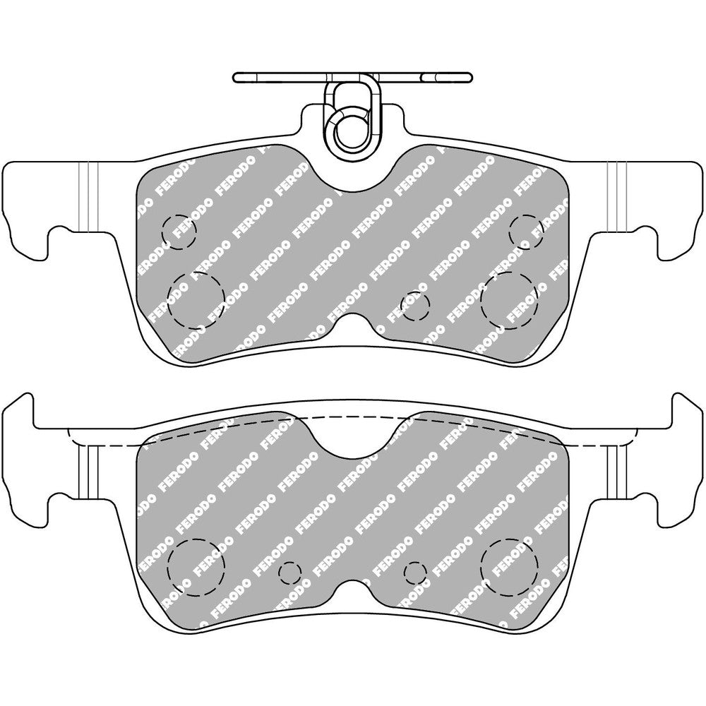 Ferodo DS2500 Brake Pads 123.3mm x 46.8mm FCP5130H - Rear