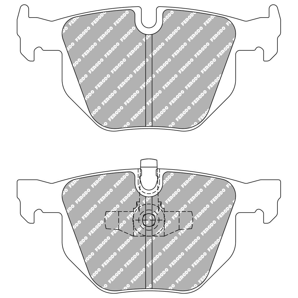 Ferodo DS2500 Brake Pads 123.2mm x 57.9mm FCP1808H - Rear