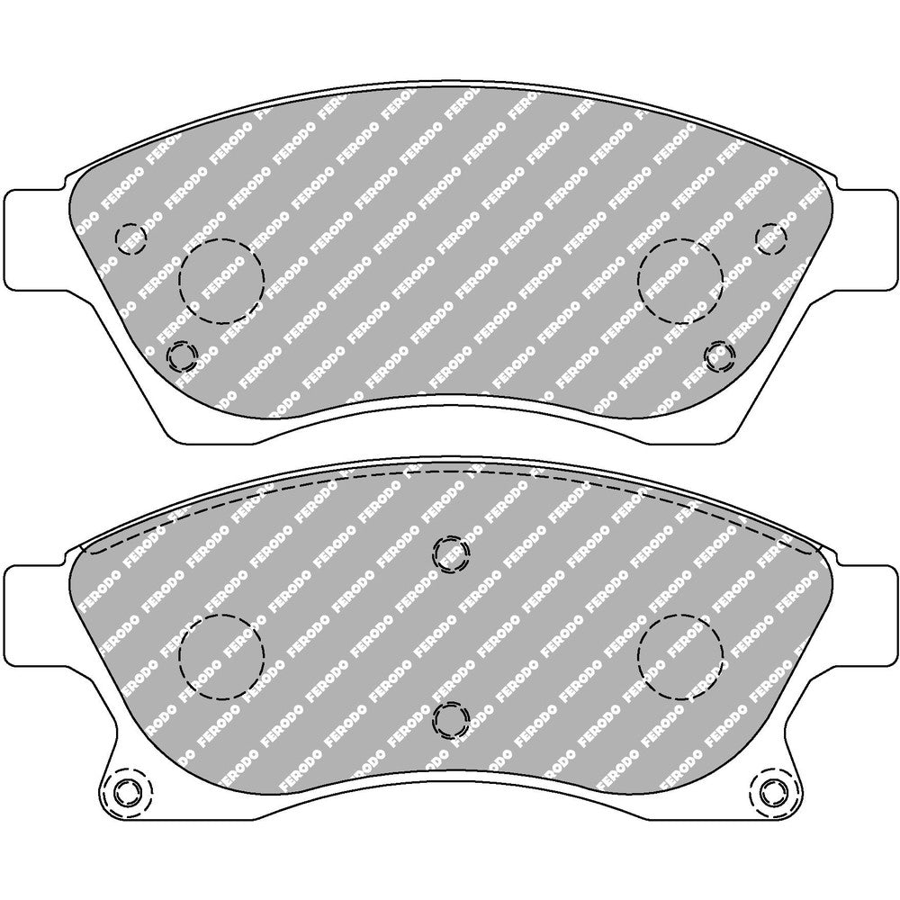 Ferodo DS2500 Brake Pads 148.2mm x 60.9mm FCP4262H - Front