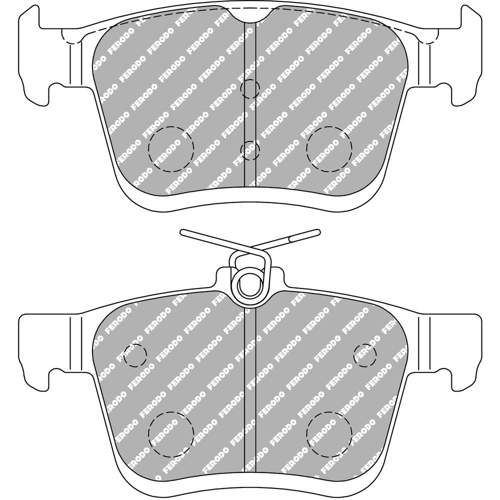 Ferodo DS2500 Brake Pads 123.25mm x 61.2mm FCP4434H - Rear