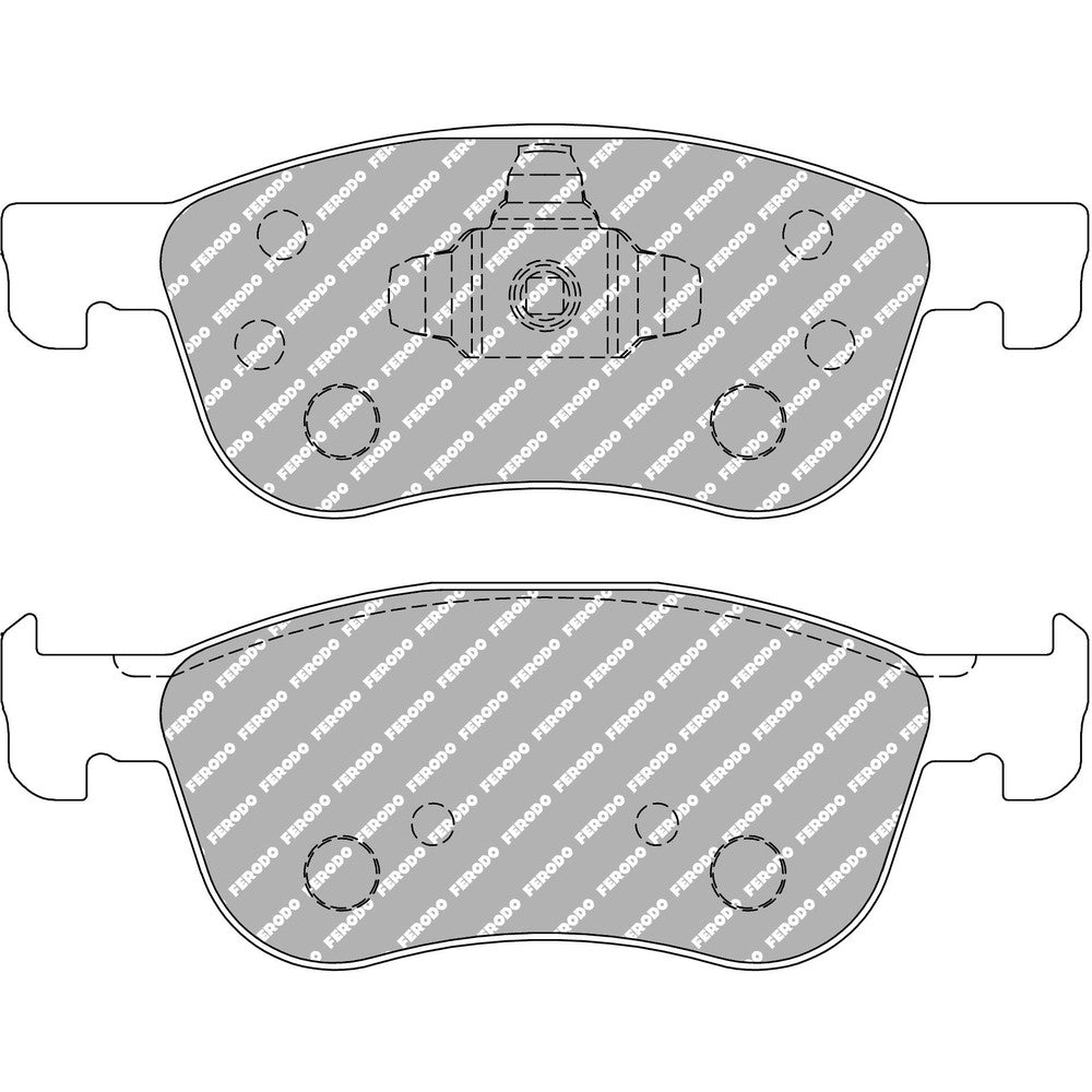 Ferodo DS2500 Brake Pads 155.3mm x 55.6mm FCP4816H - Front