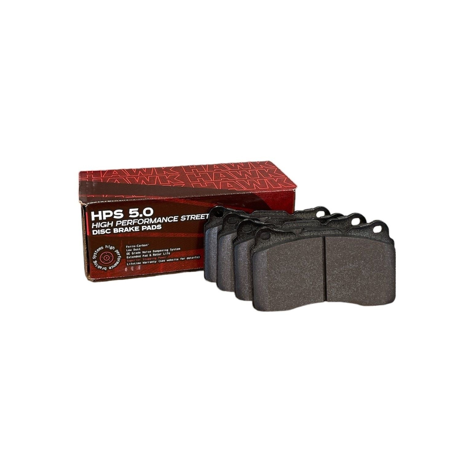 HAWK HPS 5.0 Brake Pads 132mm x 77mm HWK-HB453B.585 - Front