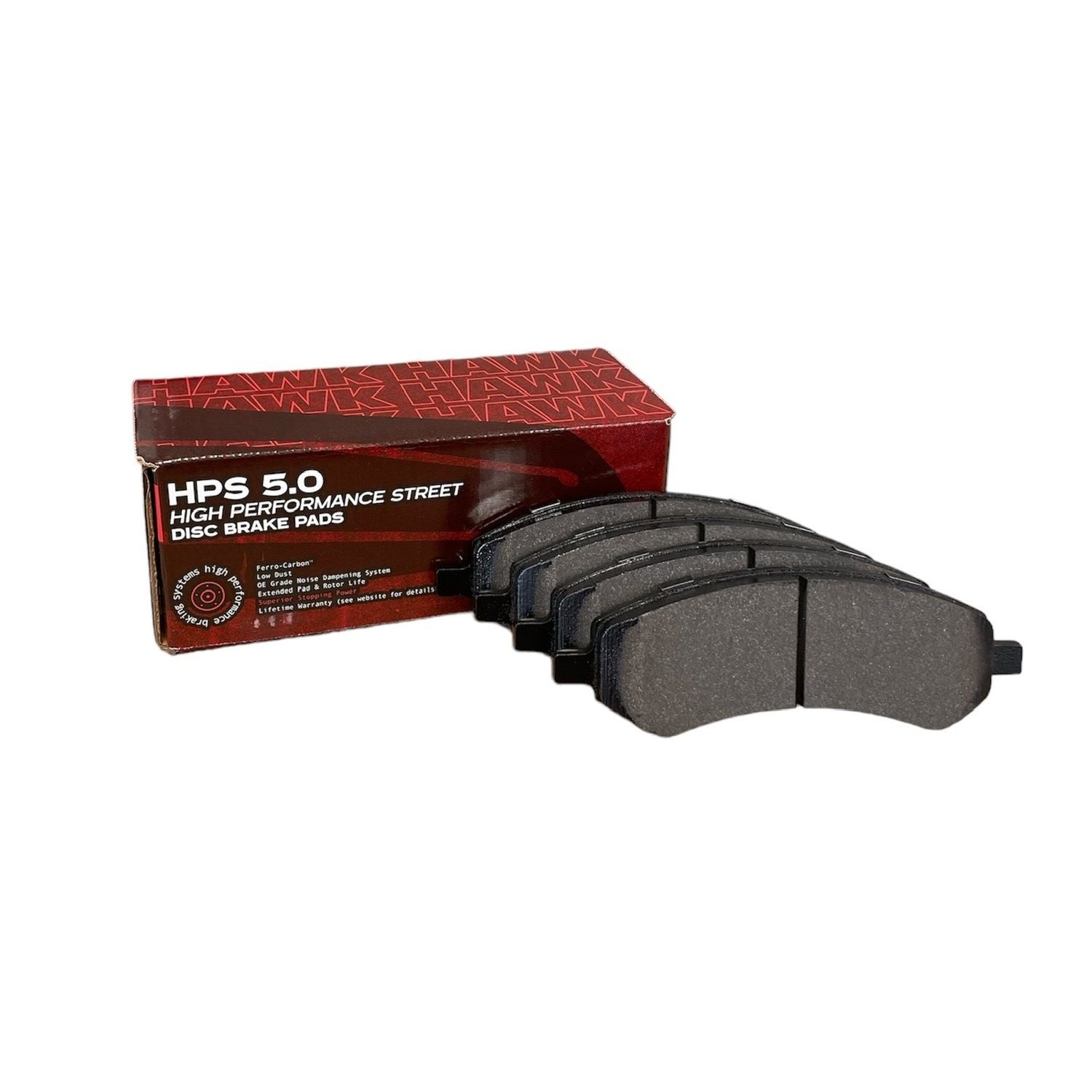 HAWK HPS 5.0 Brake Pads 178mm x 61mm HWK-HB559B.695 - Front