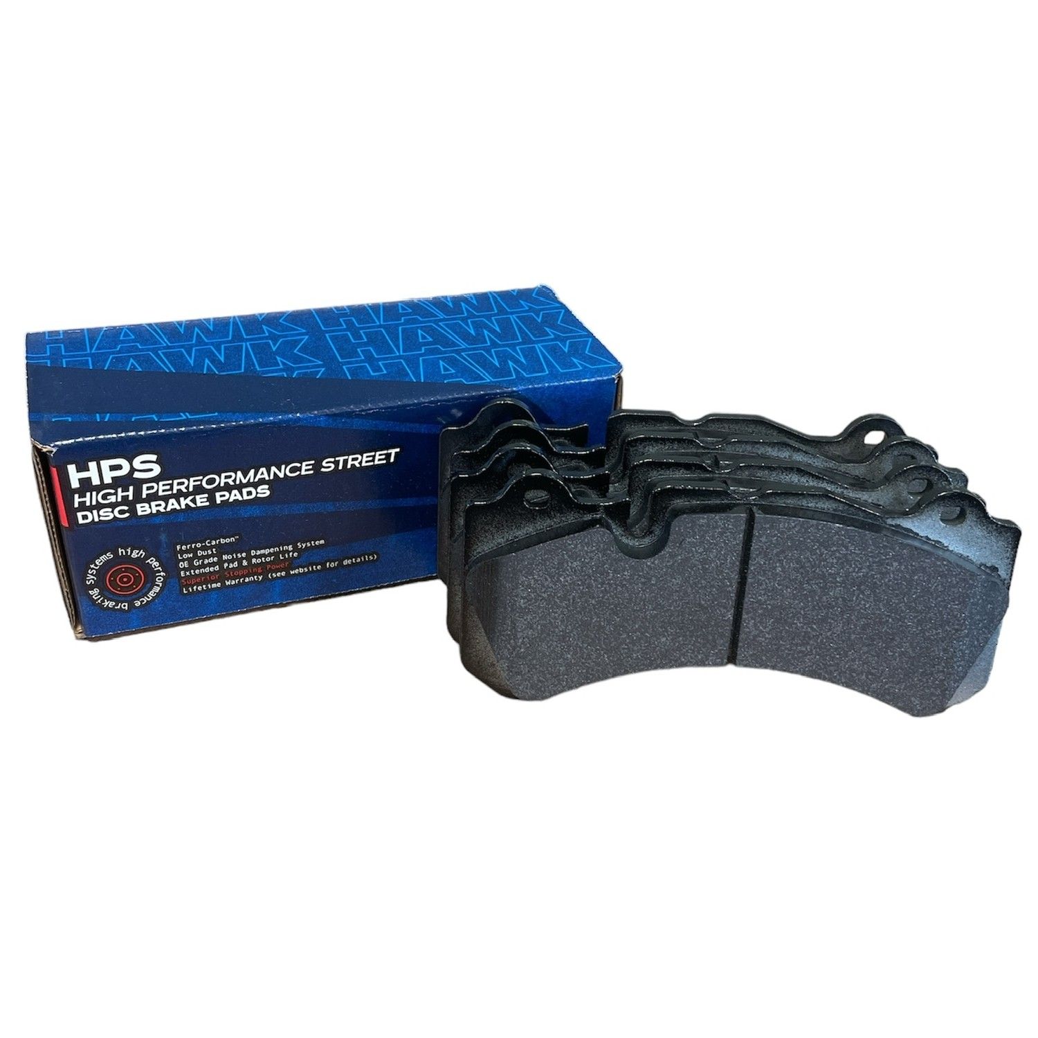HAWK HPS Brake Pads 190mm x 87mm HWK-HB581F.660 - Front