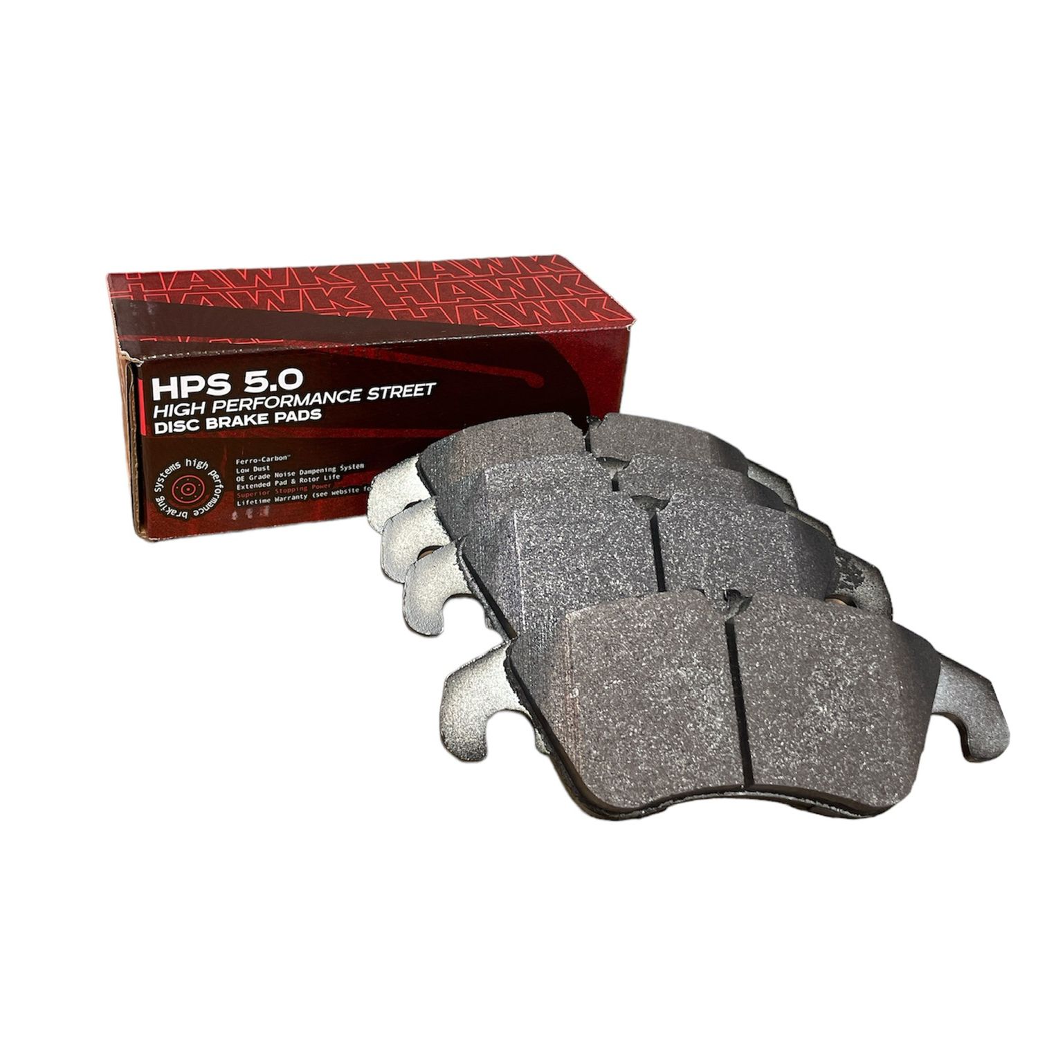 HAWK HPS 5.0 Brake Pads 188mm x 73mm HWK-HB641B.696 - Front