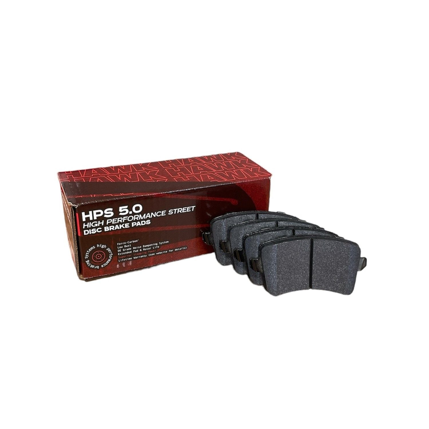 HAWK HPS 5.0 Brake Pads 117mm x 59mm HWK-HB642B.658 - Rear
