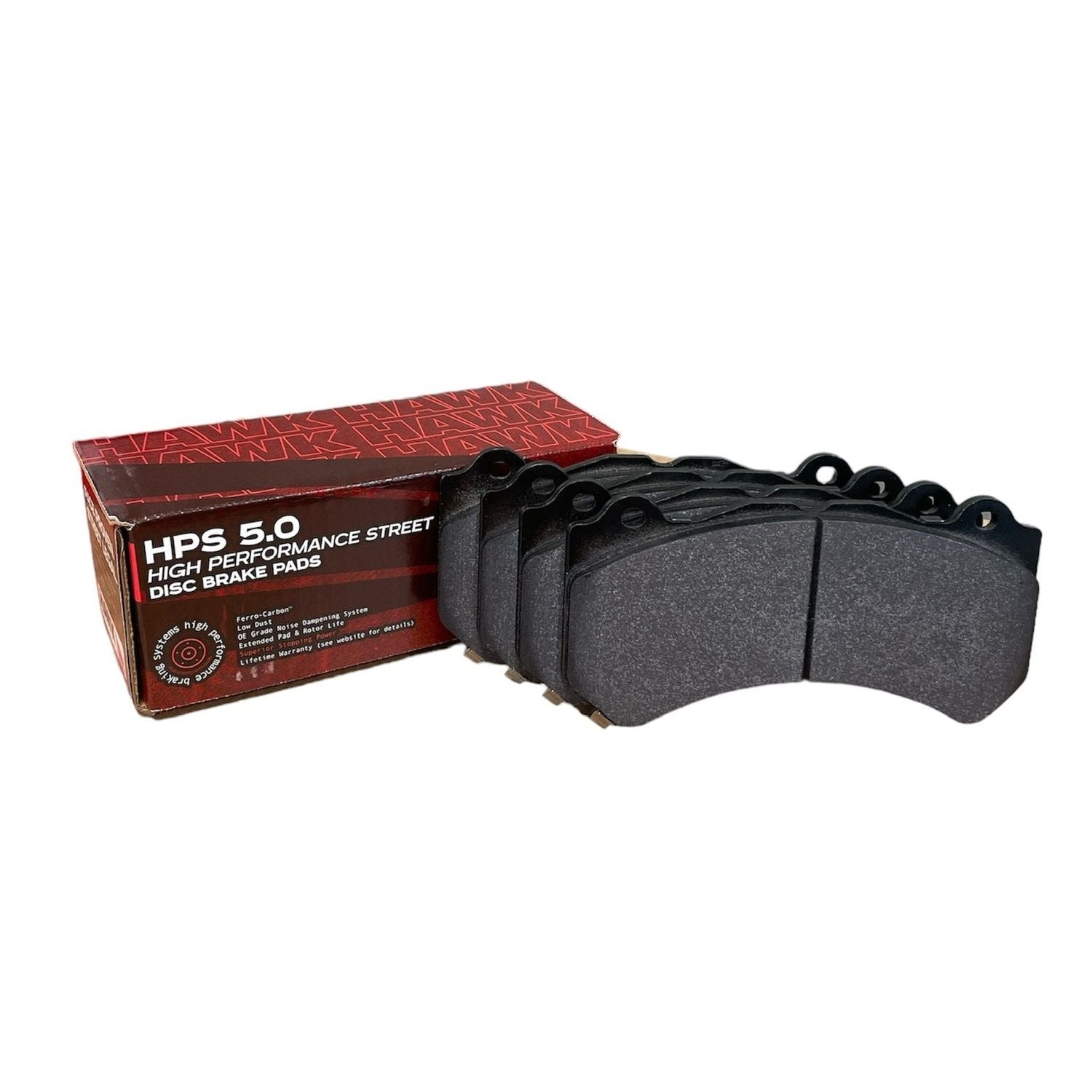 HAWK HPS 5.0 Brake Pads 189mm x 93mm HWK-HB649B.605 - Front