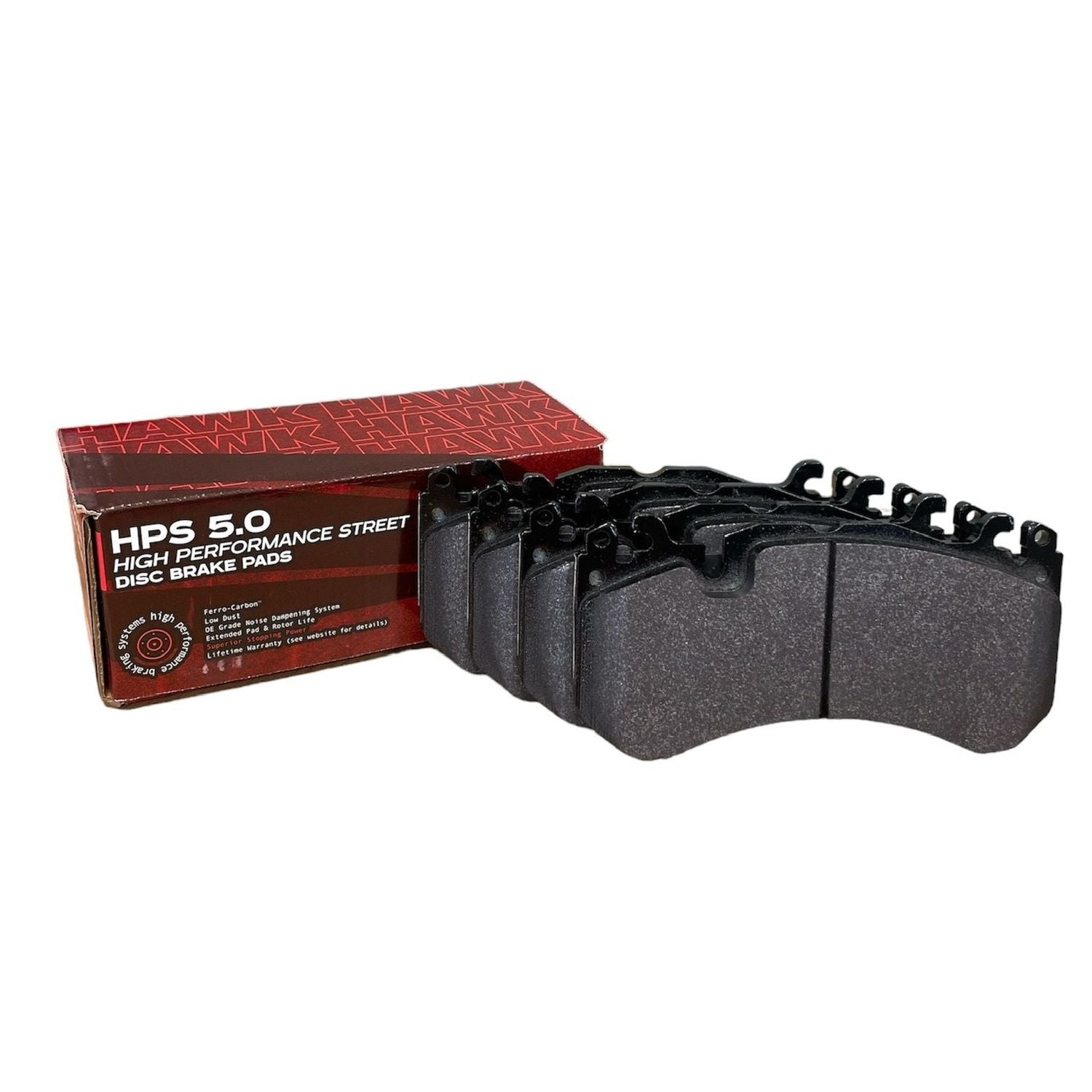 HAWK HPS 5.0 Brake Pads 188mm x 93mm HWK-HB731B.620 - Front