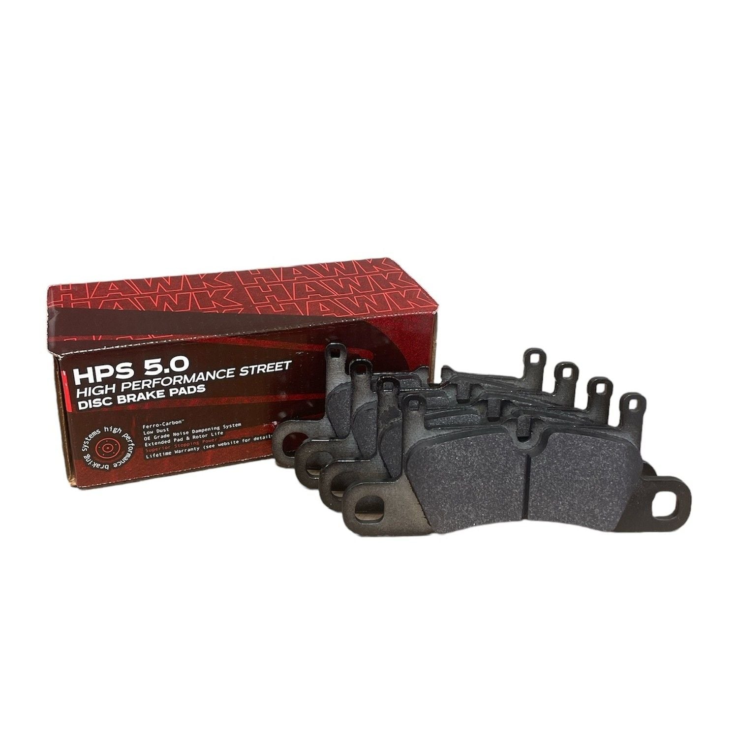 HAWK HPS 5.0 Brake Pads 188mm x 76mm HWK-HB762B.634 - Rear