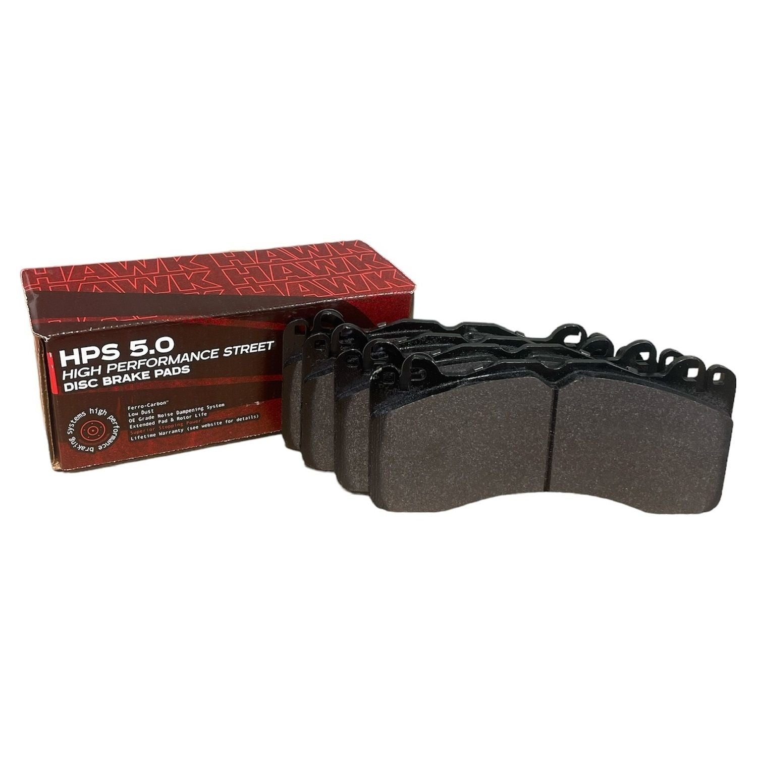 HAWK HPS 5.0 Brake Pads 190mm x 85mm HWK-HB805B.615 - Front