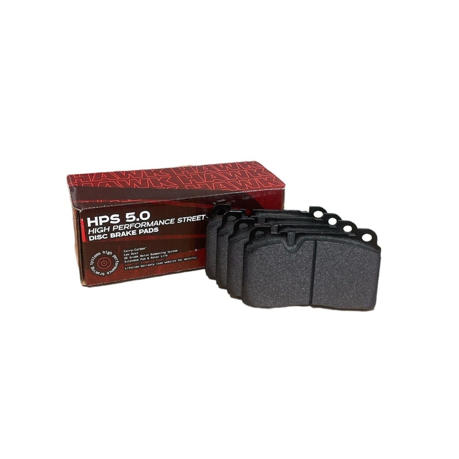 HAWK HPS 5.0 Brake Pads 132mm x 77mm HWK-HB806B.624 - Front