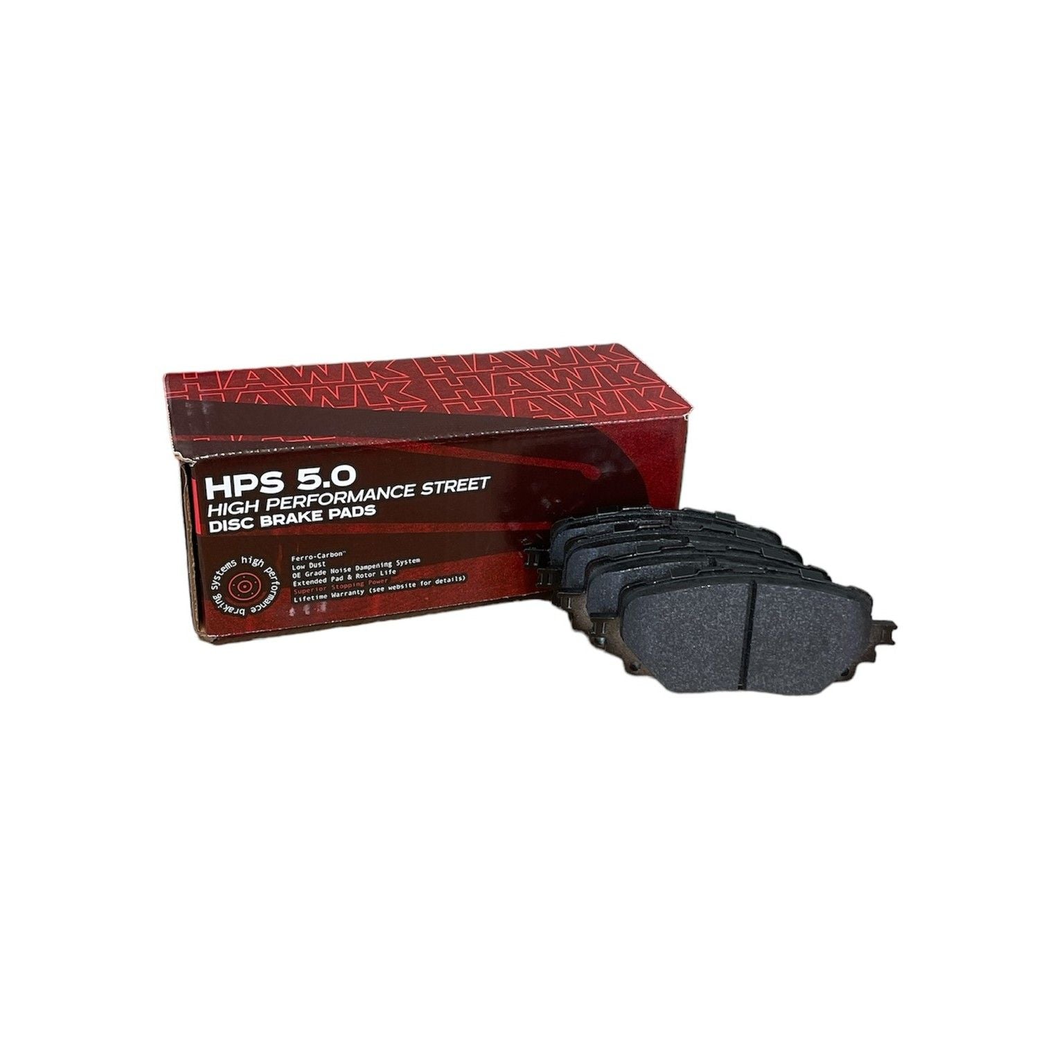 HAWK HPS 5.0 Brake Pads 122mm x 54mm HWK-HB898B.572 - Front