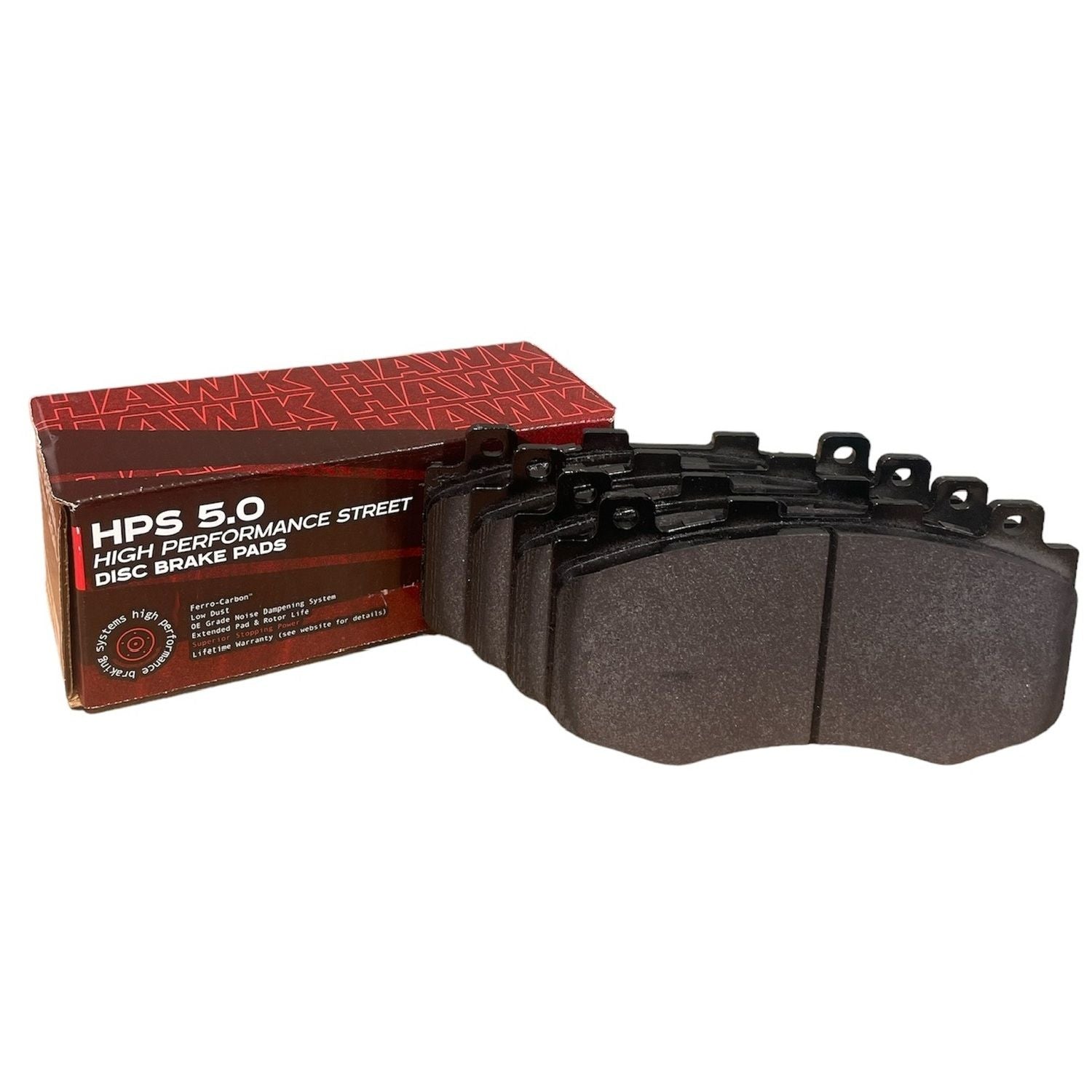 HAWK HPS 5.0 Brake Pads 190mm x 95mm HWK-HB913B.659 - Front