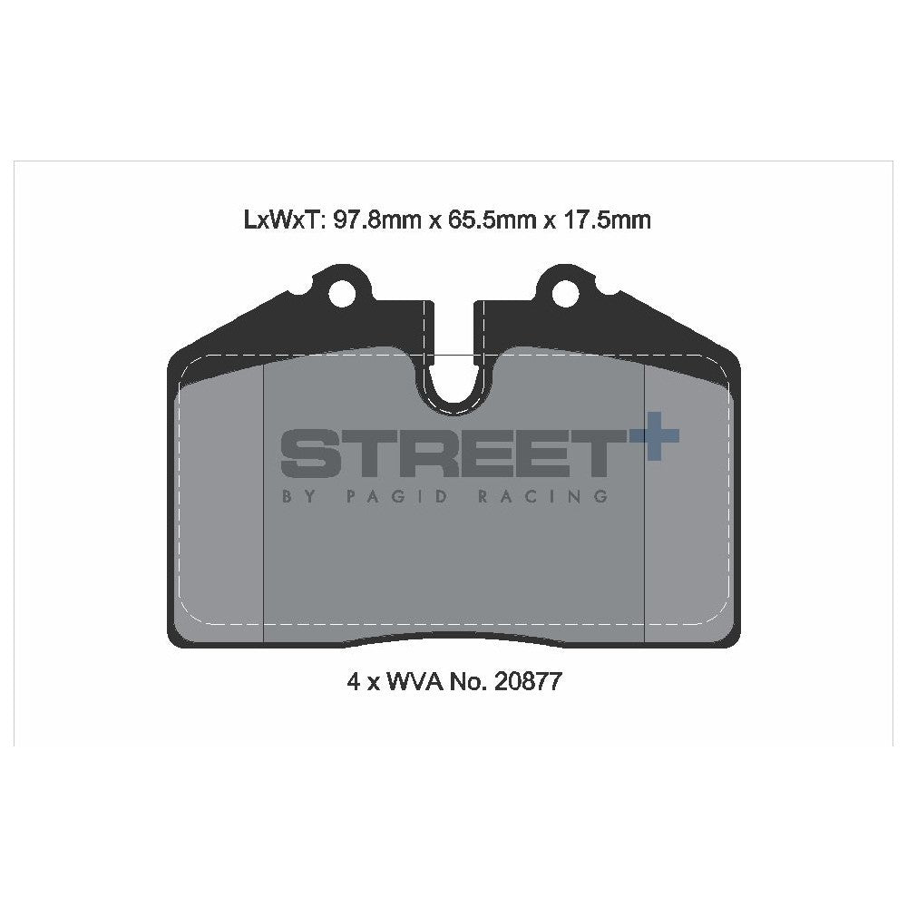 Pagid Street Brake Pads 97.8mm x 65.5mm T8002SP2001