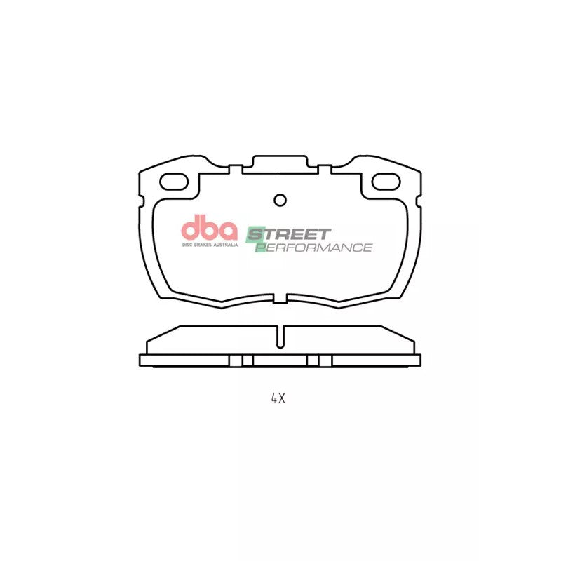 DBA Street Performance Brake Pads 126.5mm x 68.4mm DB1305SP - Front