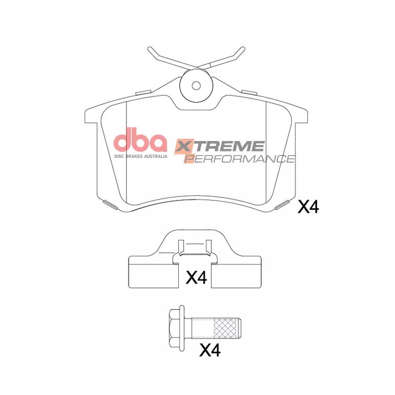 DBA Xtreme Performance Brake Pads 87mm x 52.8mm DB1449XP - Rear