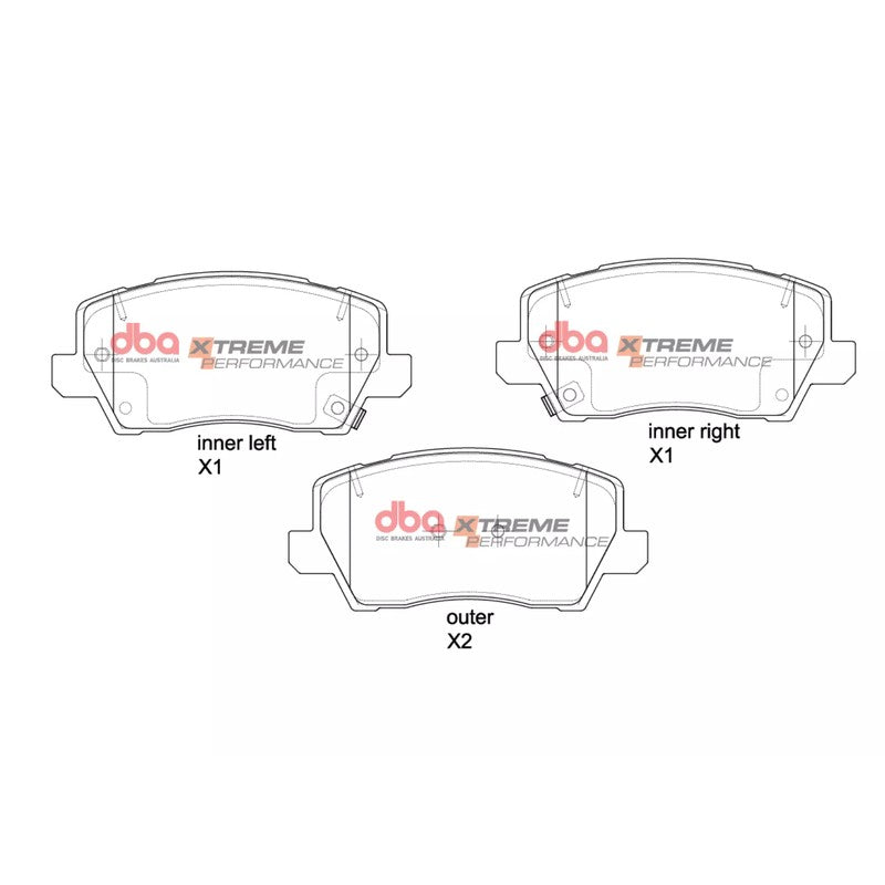 DBA Xtreme Performance Brake Pads 121.6mm x 55.2mm DB15056XP - Front