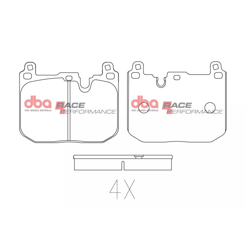 DBA Race Performance Brake Pads 114.6mm x 91.4mm DB15131RP - Front