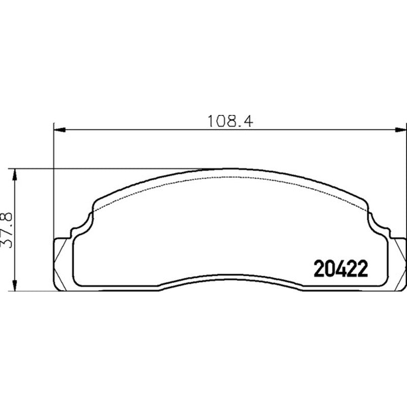Mintex Racing MRM1802 Brake Pads 108.4mm x 37.8mm MDB1110MRM1802 - Front