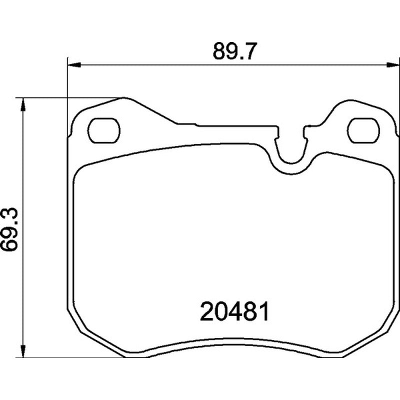 Mintex Racing M1144 Brake Pads 89.7mm x 69.3mm MDB1132M1144 - Front