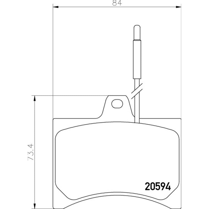 Mintex Racing M1144 Brake Pads 84mm x 73.4mm MDB1155M1144 - Front