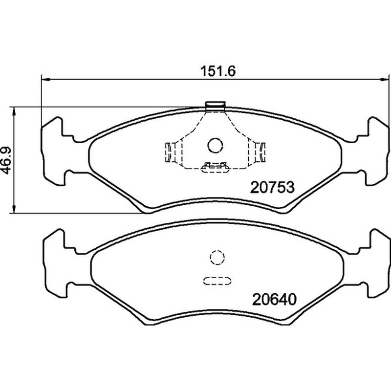 Mintex Racing MRM1802 Brake Pads 151.4mm x 46.4mm MDB1175MRM1802