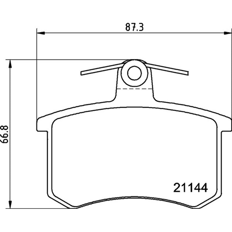 Mintex Racing M1144 Brake Pads 87.6mm x 67.5mm MDB1191M1144 - Rear