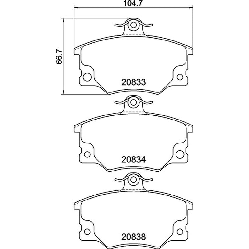 Mintex Racing M1166 Brake Pads 104.7mm x 66.7mm MDB1240M1166 - Front