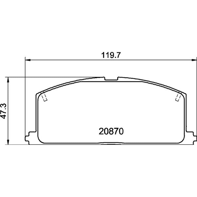 Mintex Racing M1144 Brake Pads 119.7mm x 47.3mm MDB1251M1144 - Front
