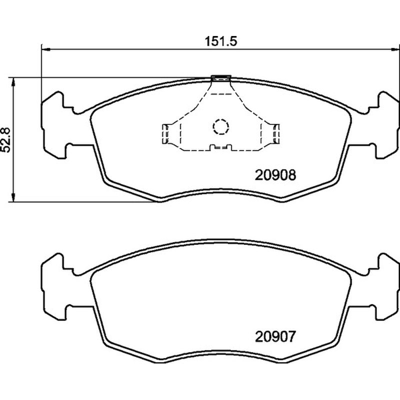 Mintex Racing MRM1802 Brake Pads 151.5mm x 52.8mm MDB1290MRM1802 - Front