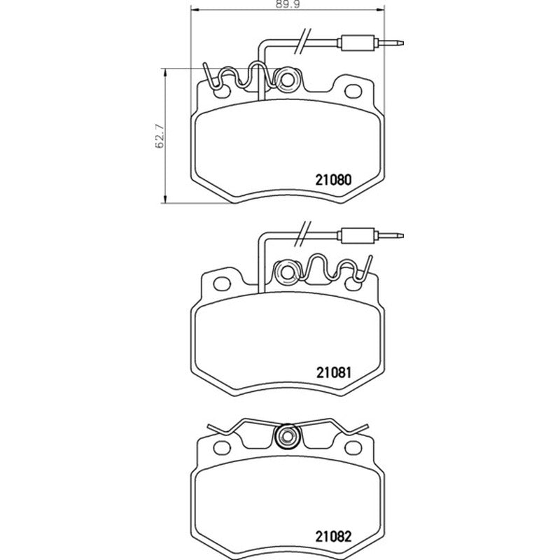 Mintex Racing M1144 Brake Pads 89.9mm x 62.9mm MDB1300M1144 - Front