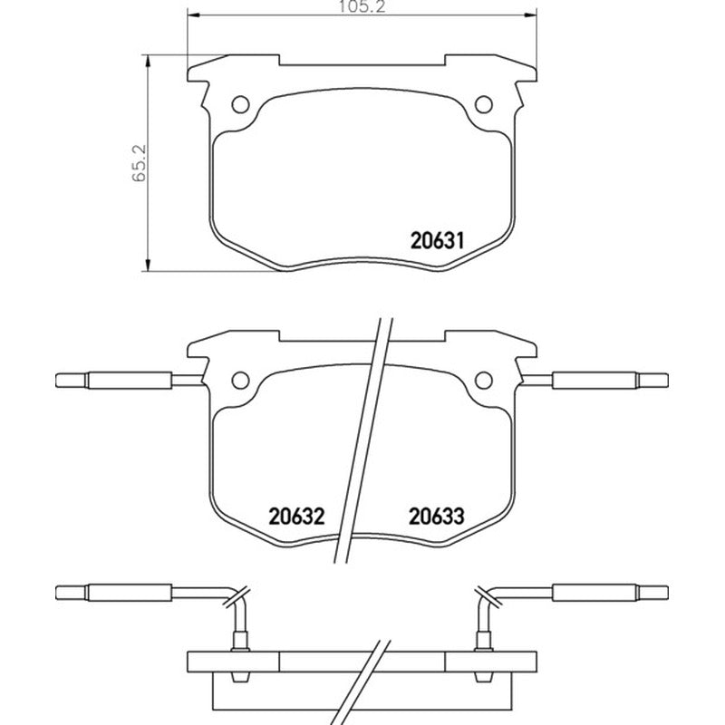 Mintex Racing MRM1802 Brake Pads 105.2mm x 65.2mm MDB1315MRM1802 - Front