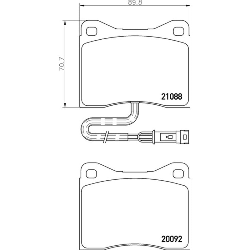 Mintex Racing MRM1802 Brake Pads 89.5mm x 70.7mm MDB1323MRM1802 - Front