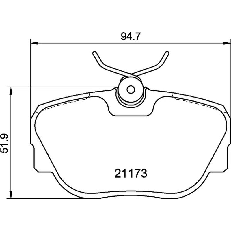 Mintex Racing MRM1802 Brake Pads 94.7mm x 51.9mm MDB1401MRM1802 - Front