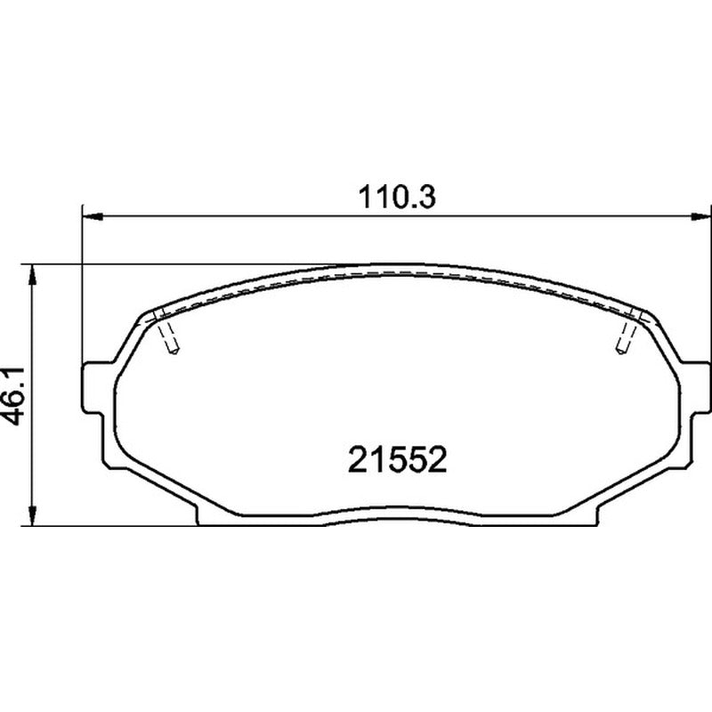 Mintex Racing MRM1801 FR Brake Pads 110.1mm x 46.2mm MDB1413FR - Front