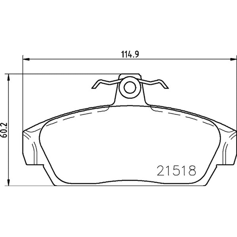 Mintex Racing F4R Brake Pads 114.9mm x 60.2mm 1419F4R17.00 - Front