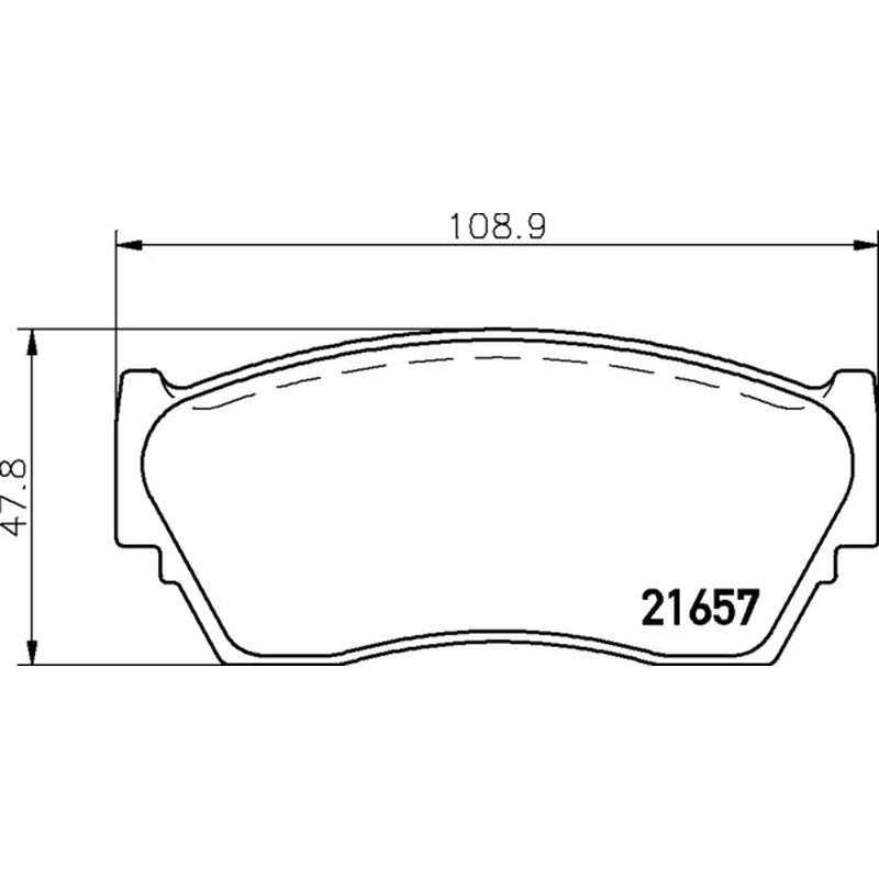 Mintex Racing M1155 Brake Pads 108.2mm x 47.8mm MDB1502M1155