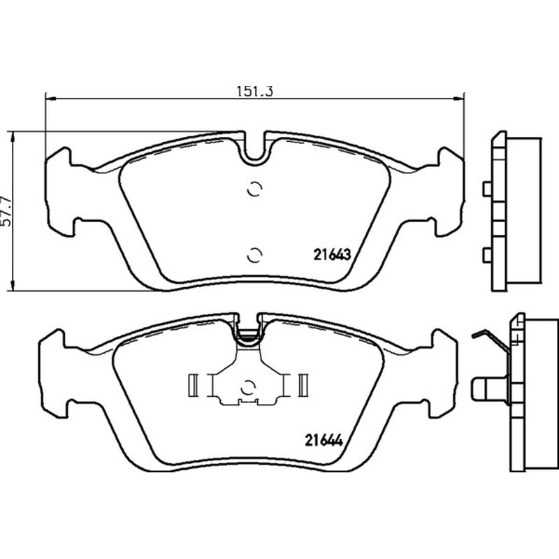 Mintex Racing M1155 Brake Pads 151.3mm x 57.7mm MDB1538M1155