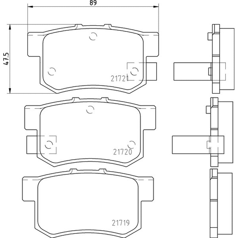 Mintex Racing MRM1802 Brake Pads 89mm x 47.5mm MDB1564MRM1802 - Rear