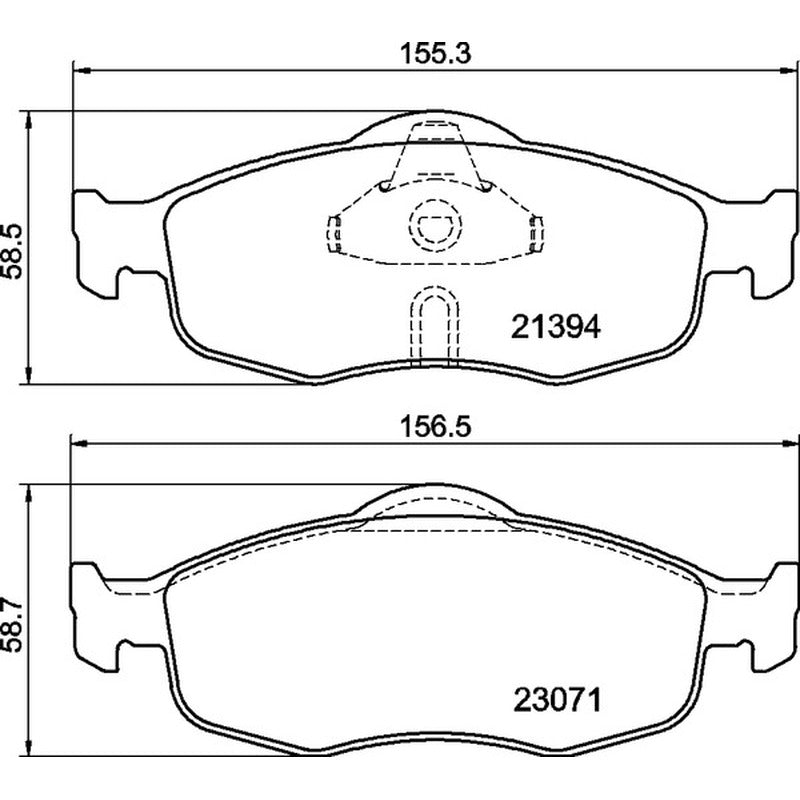 Mintex Racing MRM1802 Brake Pads 155.3 - 156.5mm x 58.5 - 58.7mm MDB1620MRM1802 - Front