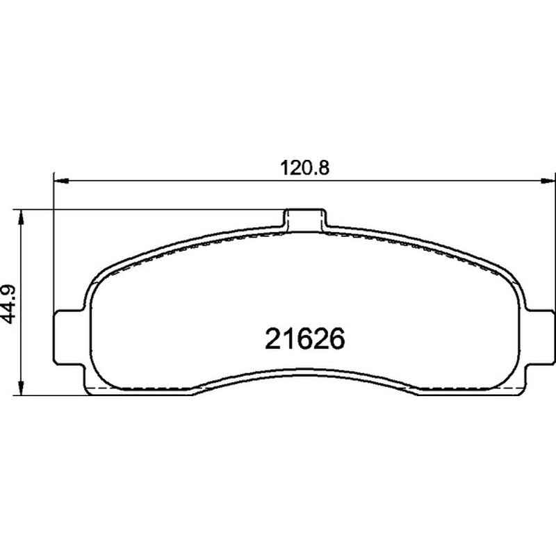 Mintex Racing M1155 Brake Pads 120.8mm x 44.9mm MDB1623M1155 - Front