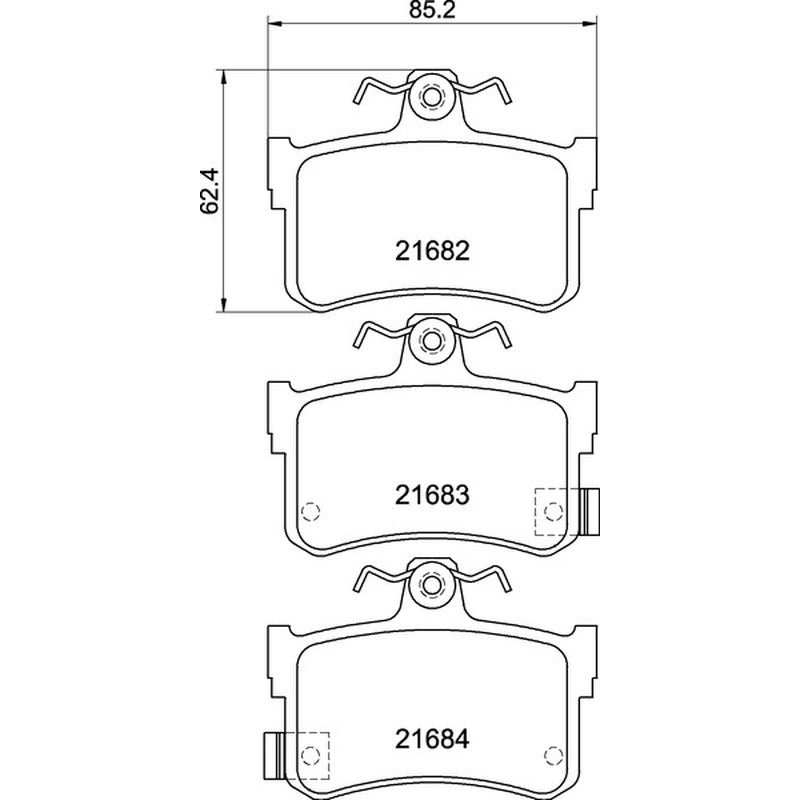 Mintex Racing MRM1802 Brake Pads 85.2mm x 62.4mm MDB1673MRM1802 - Rear