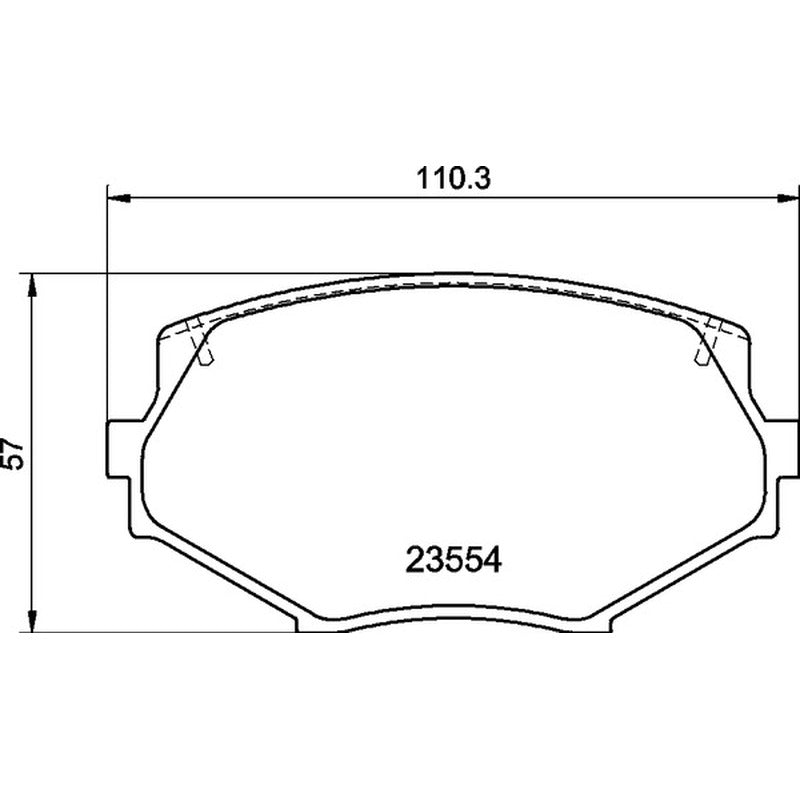 Mintex Racing MRM1801 FR Brake Pads 110.3mm x 57.2mm MDB1686FR - Front